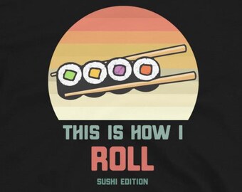 Esta é a minha cara, camiseta engraçada para amantes de sushi.