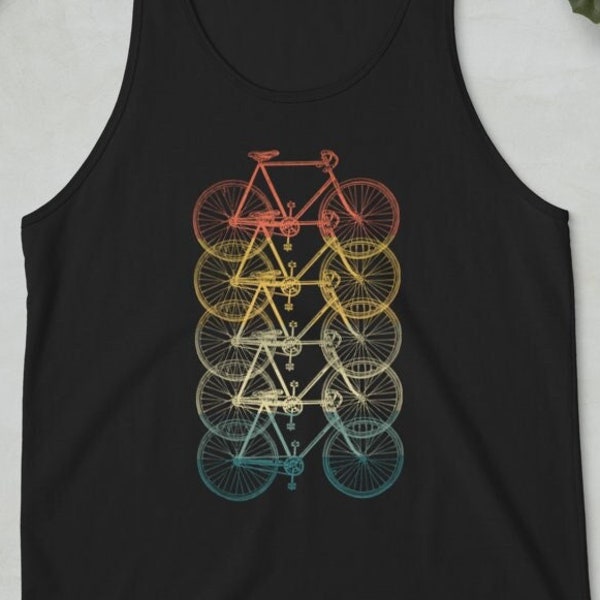 Retro Cycle Tank, Vintage Bicycle Tank, Cyclist Tank Top, Road Bike Shirt, Bike Rider Tank, Gift for Cyclist, Bicyclist Gift, Bicyclist Tank