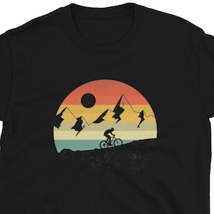 Mountain Bike T Shirt, Mountain Bike Art, Road Bike Shirt, Cyclist TShirt, Cycling T-Shirt, Bicycle Day Shirt, Cycle TShirt