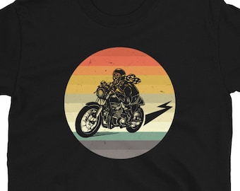 Camisa de moto vintage, camisa de motociclista retro, camiseta de motociclismo, idea de regalo de moto, camiseta de motociclista retro, regalo de motociclista genial
