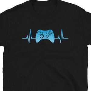 Gamer Heartbeat T-Shirt, Gaming Controller SVG, Vintage Gaming T Shirt, Gamepad Shirt, Game Controller Shirt, Retro Gamer Shirt, Game TShirt