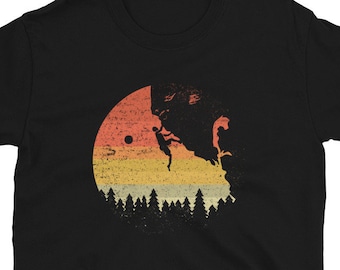 Vintage Rock Climbing T-Shirt, Retro Climbing Shirt, Rock Climber Gifts, Bouldering Shirt, Mountain Climbing T-Shirt, Boulder Climbing