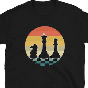 T-shirt d&#39;échecs rétro, chemise de joueur d&#39;échecs, cadeau d&#39;amant d&#39;échecs, T-shirt de reine d&#39;échecs, pièces d&#39;échecs SVG, chemise de roi d&#39;échecs, SVG de chevalier d&#39;échecs