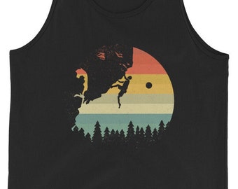 Vintage Climbing Tank, Mountain Climbing Tank, Gift for Climber, Funny Climbing Tank Top, Boulder Climbing, Bouldering Shirt