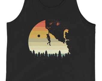 Rock Climbing Tank Top, Tank Top for Climber, Vintage Climbing Tank, Rock Climber Shirt, Mountain Climbing Gift, Bouldering Tank