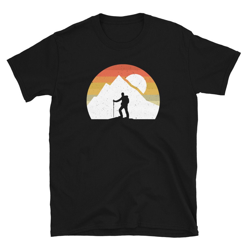 Vintage Mountain T Shirt Mountaineering Art Hiking Lover - Etsy