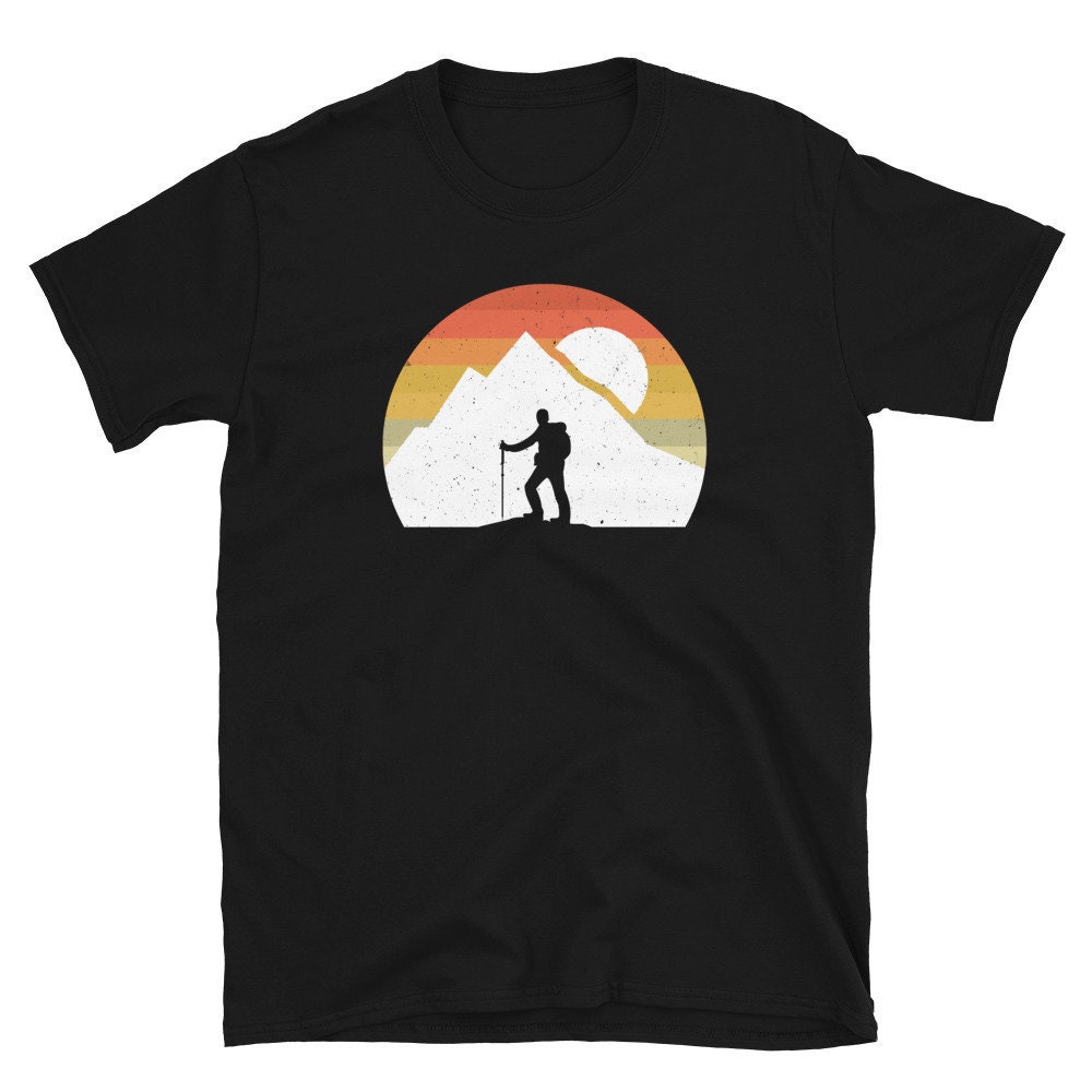 Vintage Mountain T Shirt Mountaineering Art Hiking Lover Etsy