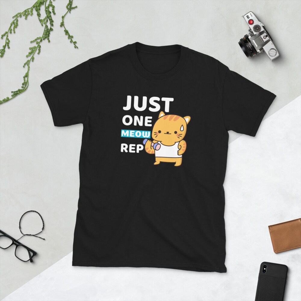Funny Workout T-shirt Cute Gym Cat T 