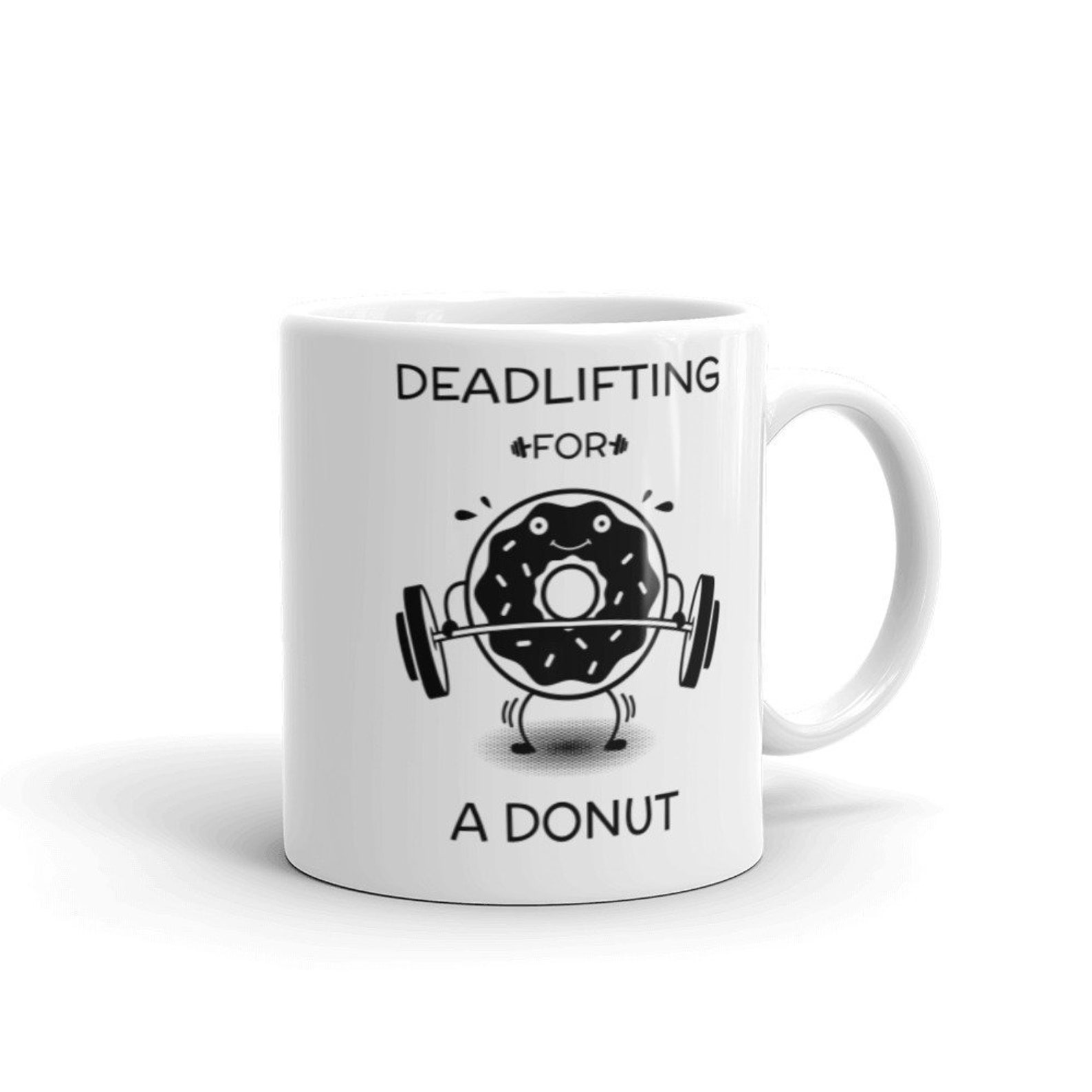 Funny Donut Mug Deadlifting Mug Deadlifting for Donut Etsy