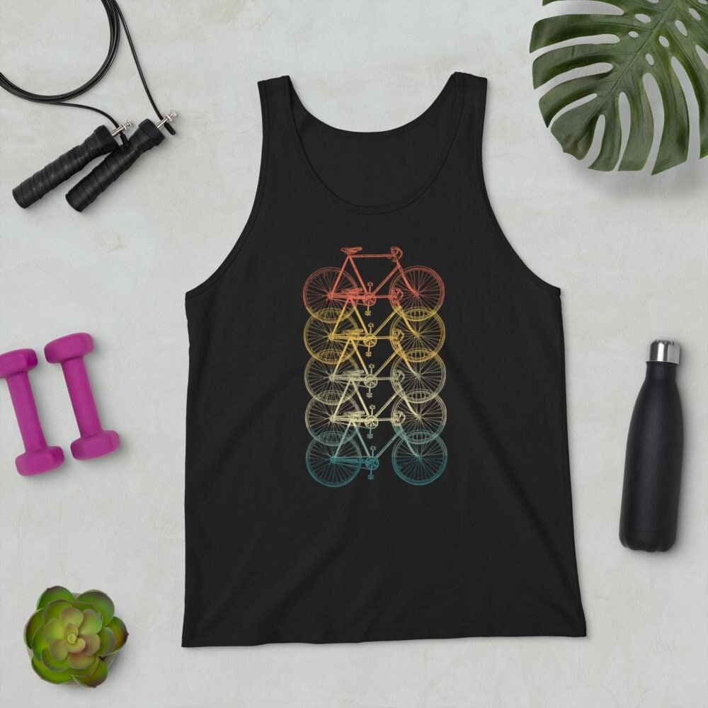 Retro Cycle Tank, Vintage Bicycle Tank, Cyclist Tank Top, Road Bike ...