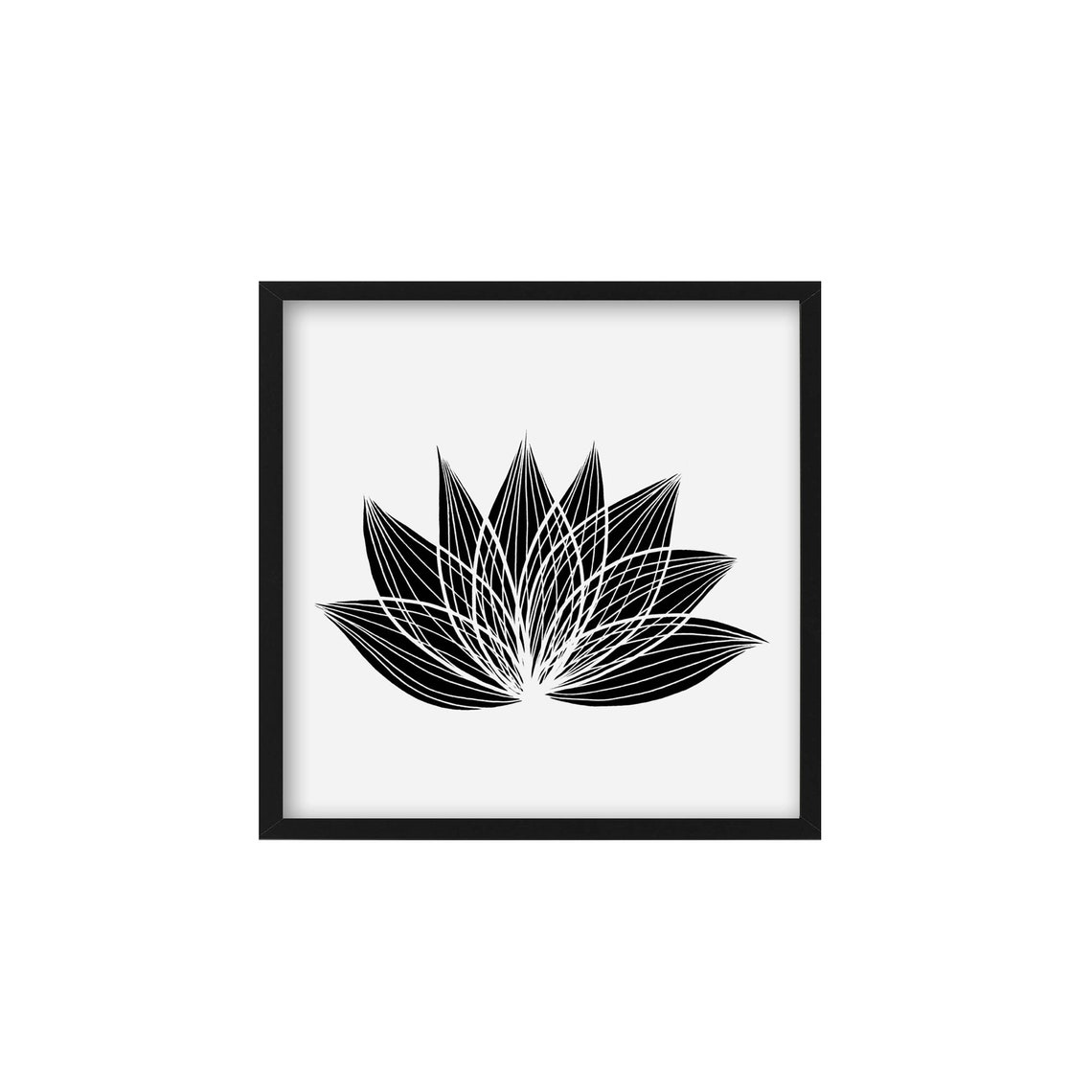 Lotus Flower Wall Art Print Minimalist Line Drawing Etsy