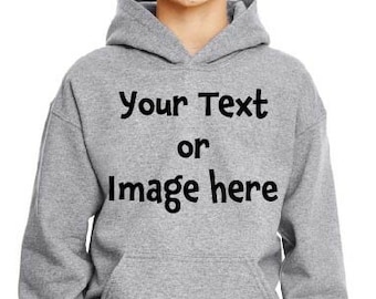 Youth, Custom Printed, Hooded Sweatshirt, Boys, Girls