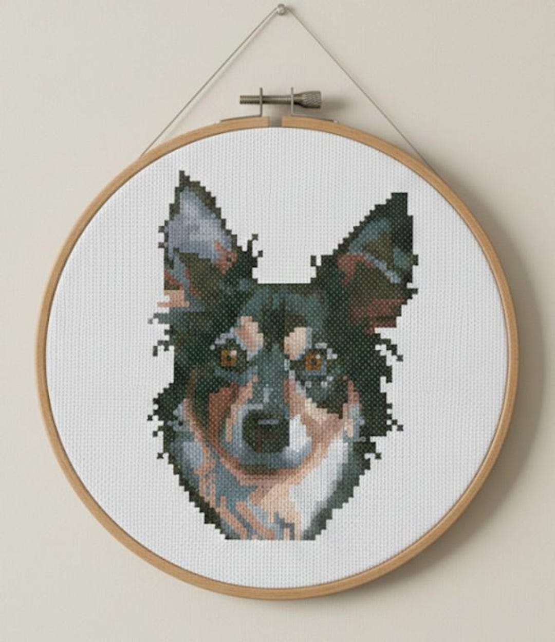 Border Collie Cross Stitch Pattern – Dog Portrait (digital PDF) - Etsy