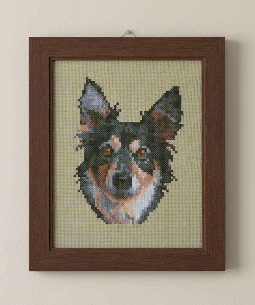 Border Collie Cross Stitch Pattern – Dog Portrait (digital PDF) - Etsy