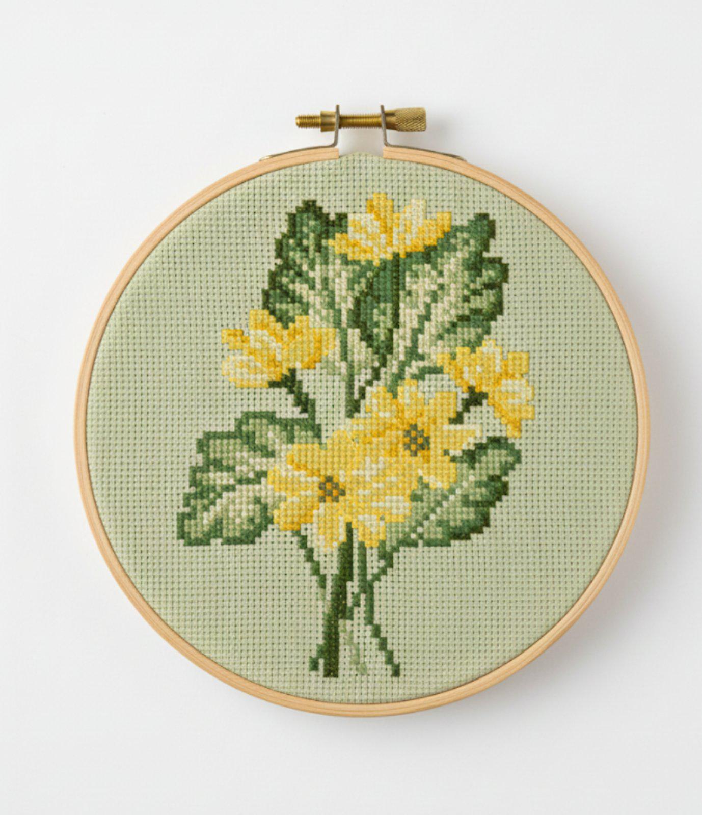 Buttercup Floral Cross Stitch Pattern – 8 DMC Colors (PDF Pattern ...