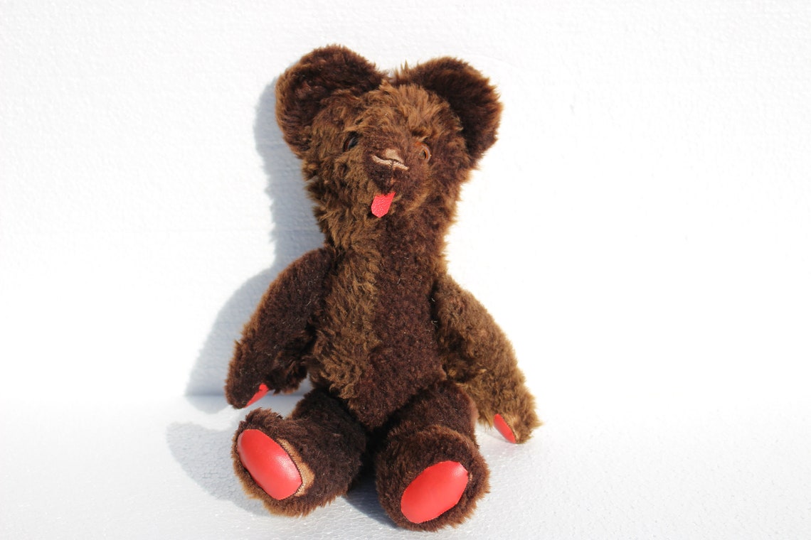 Vintage Small Dark Brown Teddy Bear / Cute Old Teddy Bear / Etsy