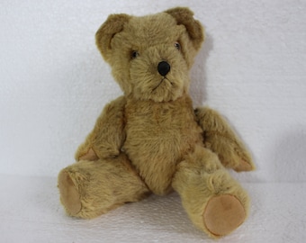 Antique Vintage Small Teddy Bear / Miniature Teddy Bear / 1940s / Well Loved