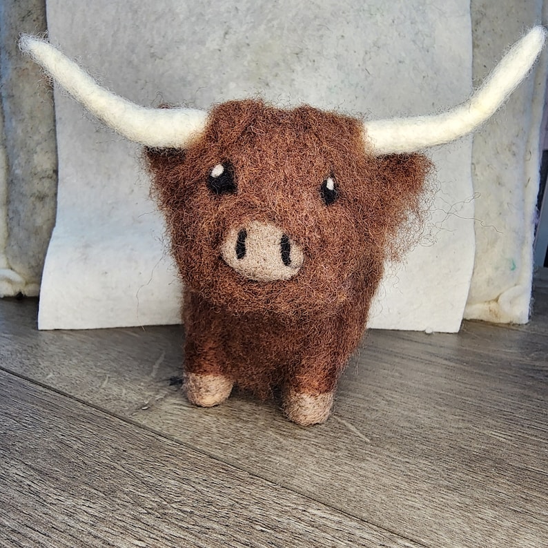 Highland Cow Figure Needle Felting Kit Felting Kits for Etsy