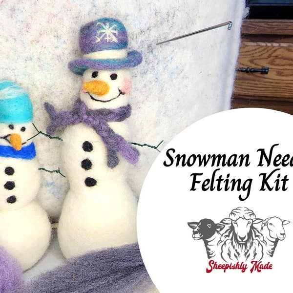 Needle Felted Snowmen Etsy