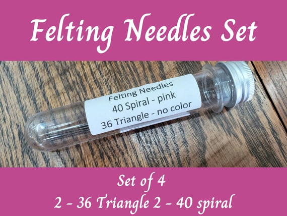 Felting Needles Set of 4 Triangle and Spiral Needles Needle Felting Kit  Supplies Felting Needles & Tools 