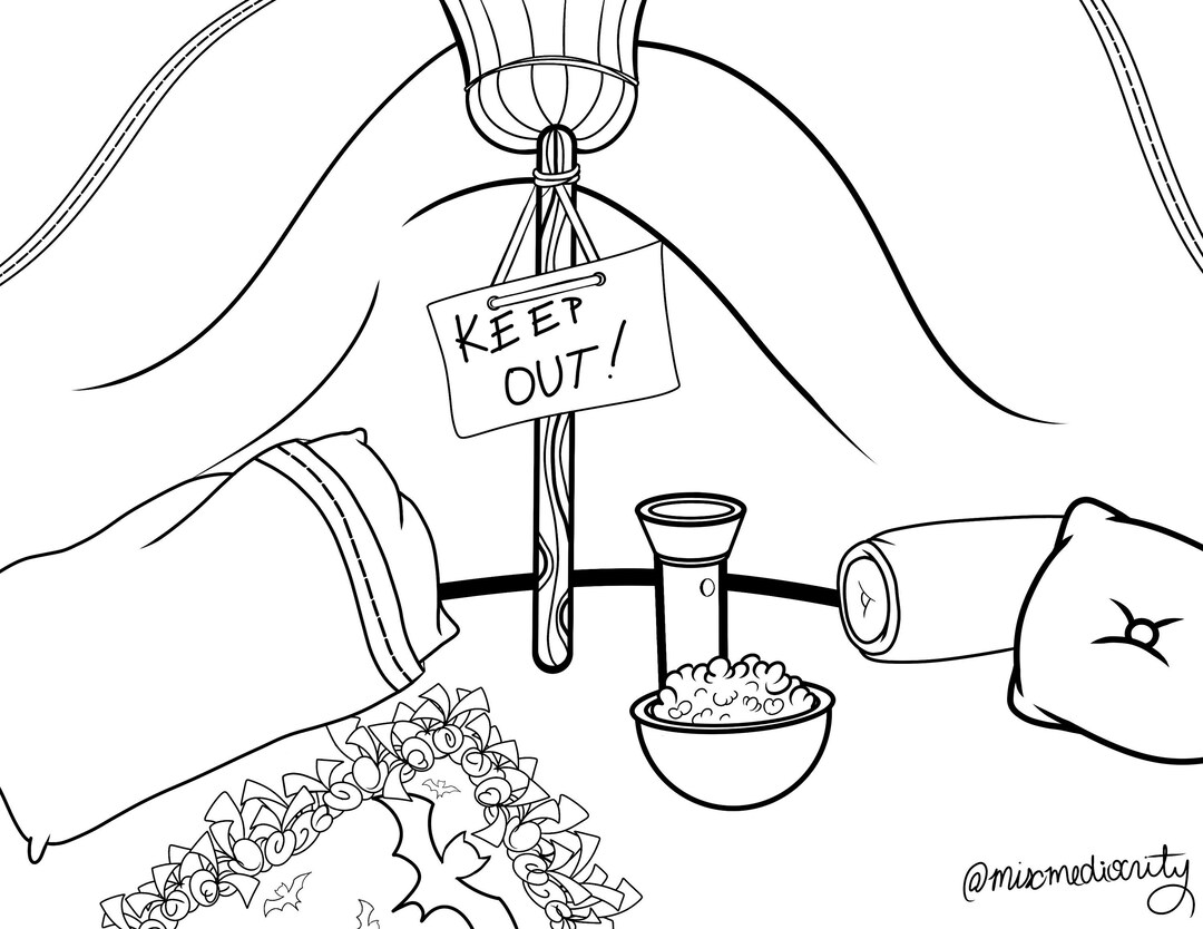 Blanket Fort Coloring Page Etsy