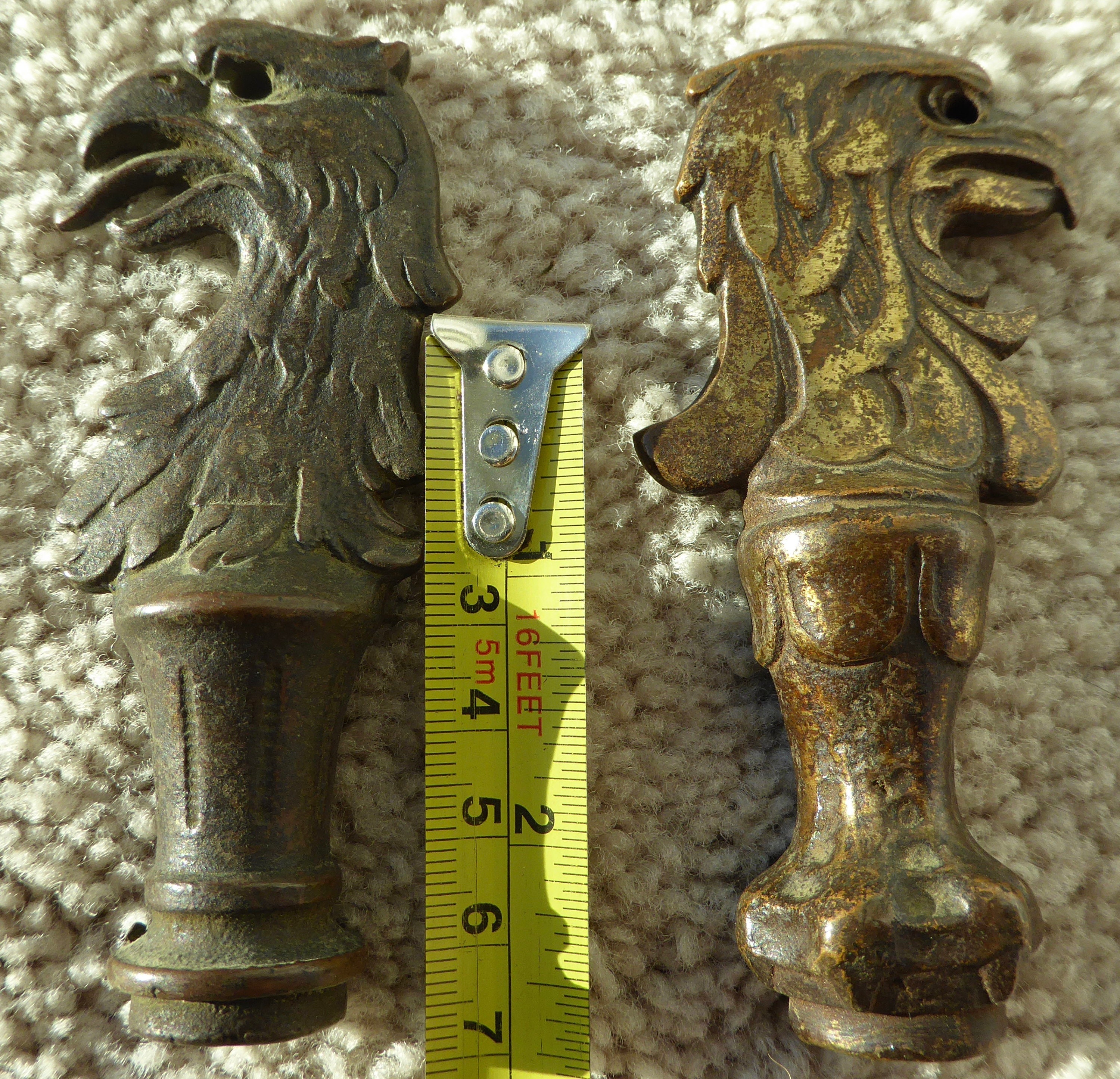 Pair Antique Bronze Eagle Finials 1910's Etsy