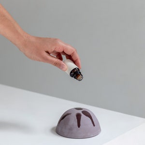 Lila Diffusor für ätherische Öle – Diffusor für ätherische Öle aus Terrakotta, lila