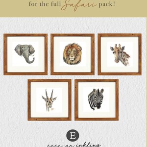 Nursery Art Printable Elephant Printable Animals - Etsy