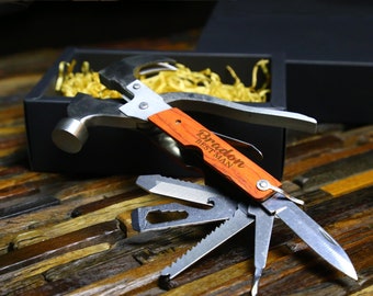 Personalisieren Trauzeuge Geschenk, multifunktionaler Sicherheitshammer, Groomsmen Geschenkset, personalisiertes Geschenk, gravierter Hammer, Geschenk für Mann