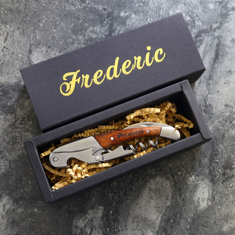 Groomsmen Gifts, Personalized Corkscrew Opener, Wine Opener, Bottle