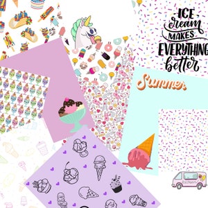 Digital Paper Ice Cream