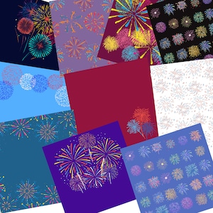Digital Paper Fireworks