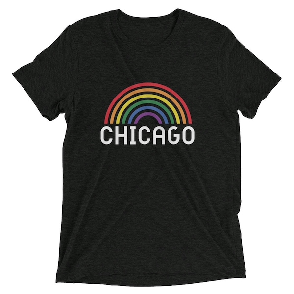 Chicago Pride T-Shirt, Chicago Pride Short sleeve t-shirt, Chicago Rainbow Pride Tshirt, Chicago Pride Parade T-Shirt