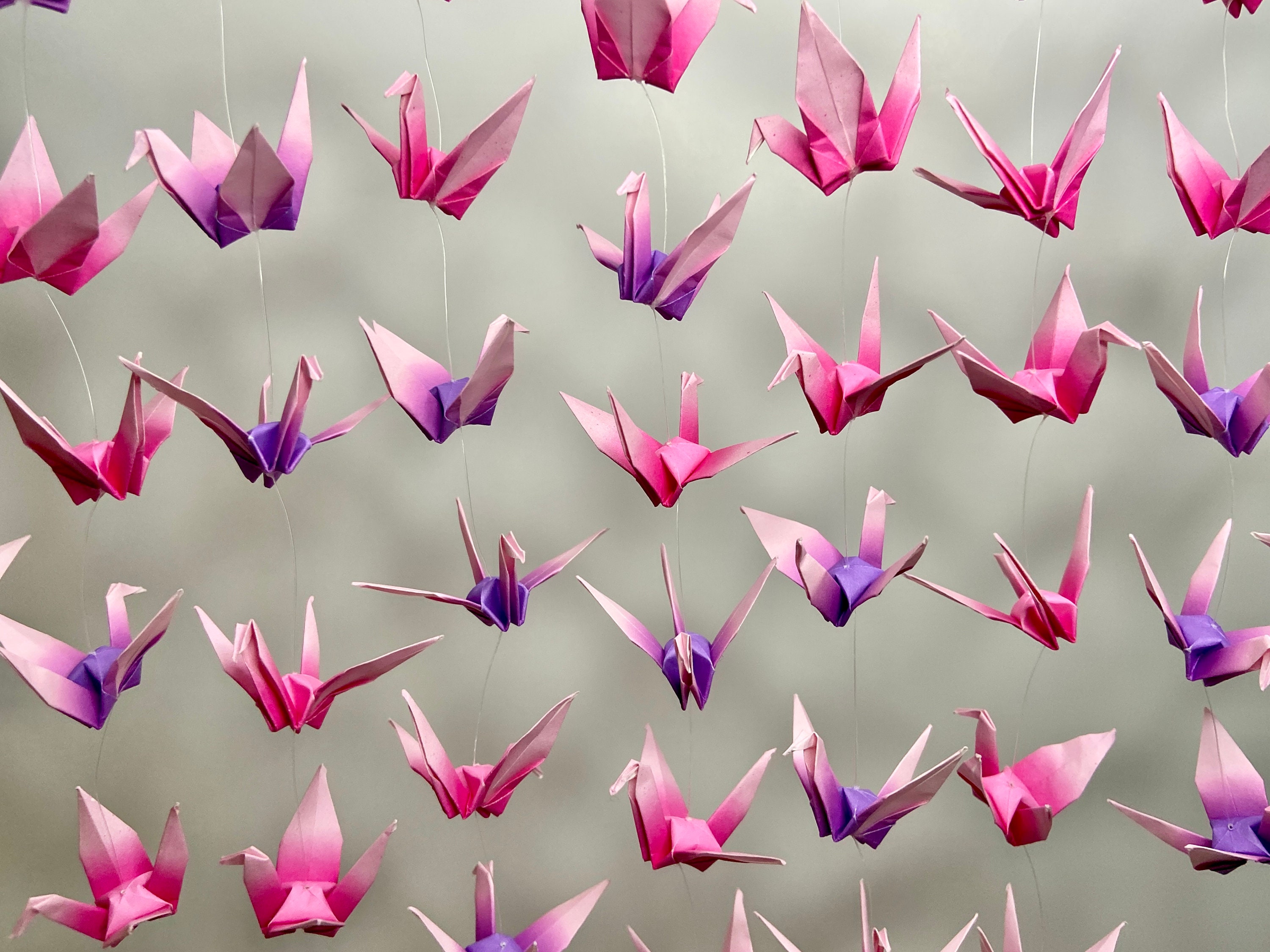 Origami Cranes Wall Hanging Etsy