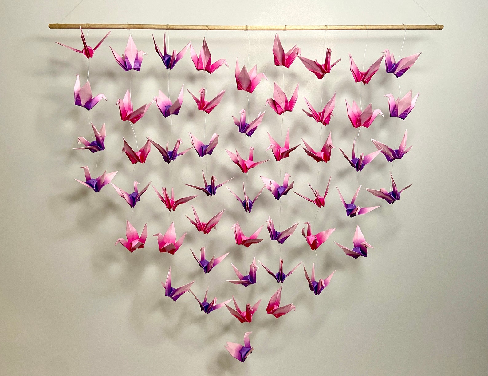 Origami Cranes Wall Hanging Etsy