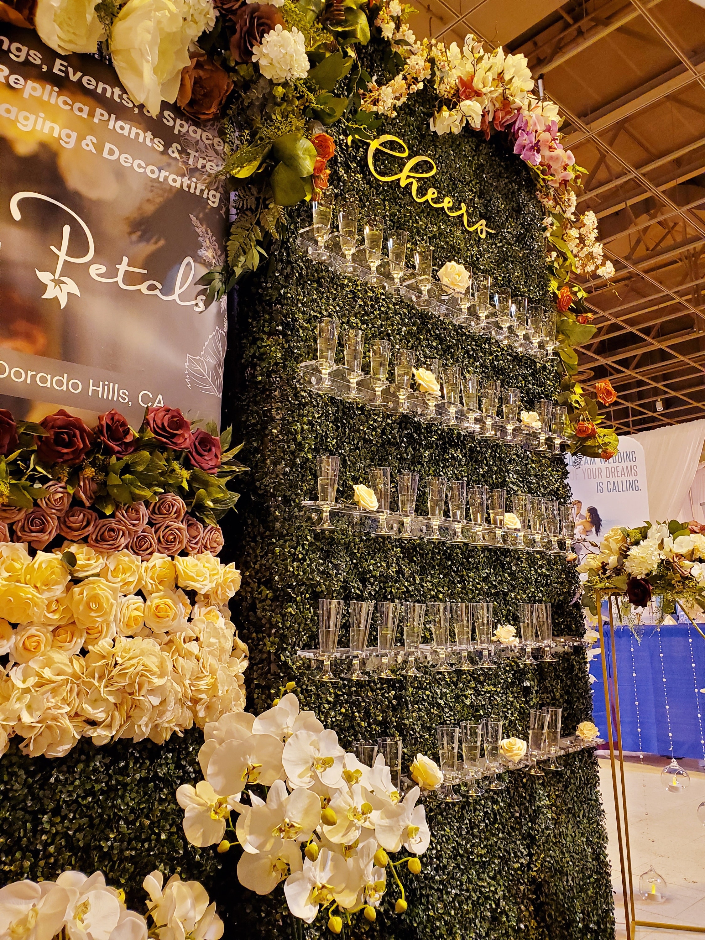 Rent Champagne Wall Sacramento Area 8Ft H x 4Ft W 60 glass Etsy