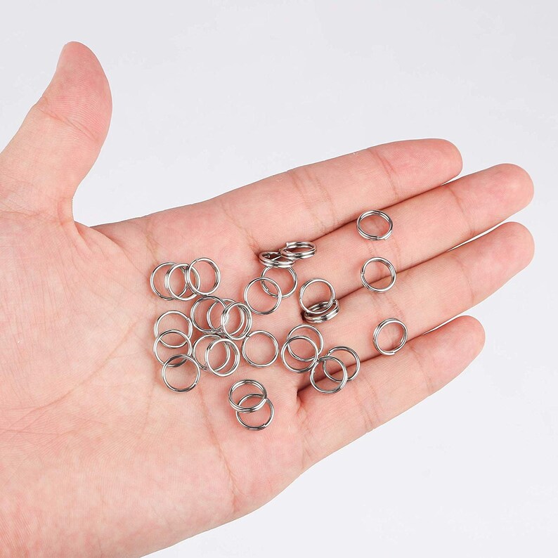 8mm Split Rings Stainless Steel Split Rings 0.8mm Wire Etsy
