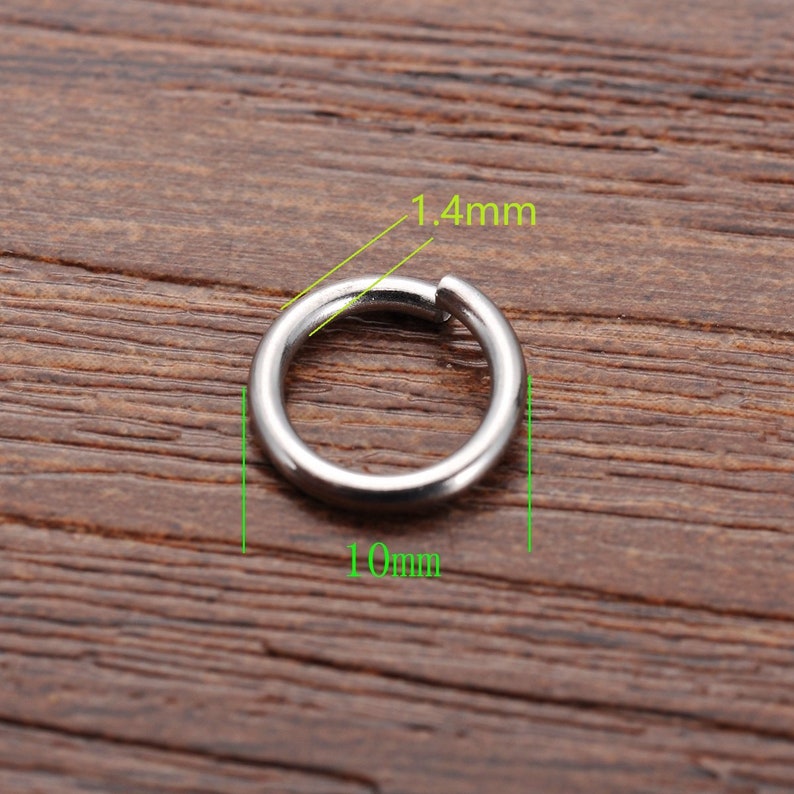 10x1.4mm Open Jump Rings Stainless Steel Jump Rings Heavy Etsy