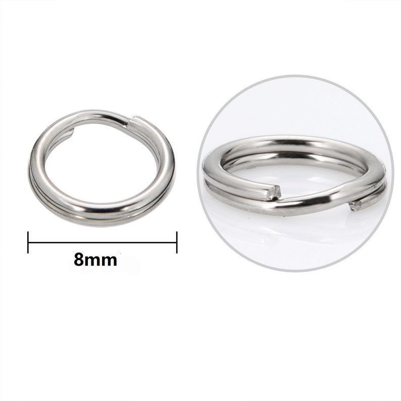 8mm Split Rings Stainless Steel Split Rings 0.8mm Wire - Etsy