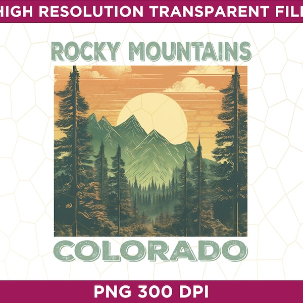 Rocky Mountains Colorado National Park PNG, Rocky Mountains Colorado National Park Sublimation, US National Park Sublimation