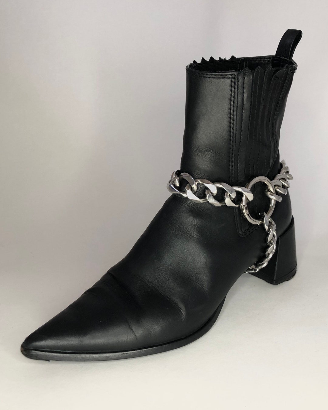 Handmade Stainless Steel Chain Boot Harnesses Punk Gothic Chunky Triple