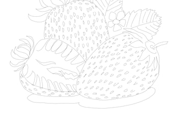 Free download strawberry coloring page