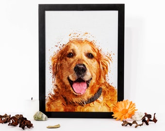 Custom Pet Portrait - Pet Loss Bereavement Gift - Pet Portrait Painting - Custom Dog Portrait