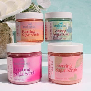 Foaming Body Polish - 4oz sugar scrub| 8oz sugar scrub| whipped sugar scrub| baby shower favors sugar scrub |whipped sugar scrub bulk