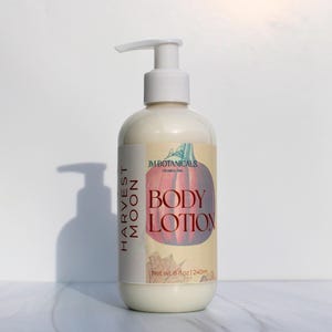 Harvest Moon Body Lotion Fall Cinnamon Pumpkin Scent Moisturizing Shea Butter Lotion Handmade Autumn Skincare Natural Vegan Lotion Spa gift