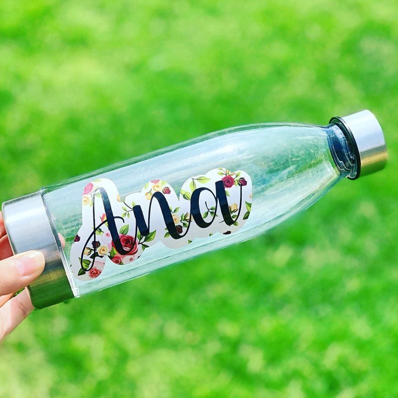 Name Water Bottle Personalized Tumbler Personalized Gift Clear Water Bottle Custom Water Bottle Personalized Water Bottle
