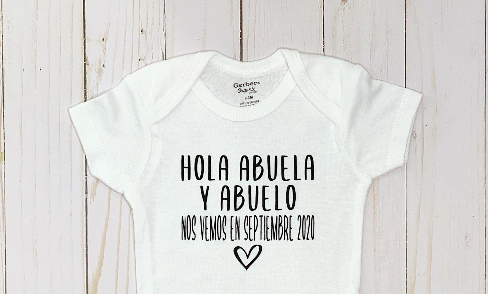 Spanish Personalized/Custom Baby Announcement Onesie Etsy