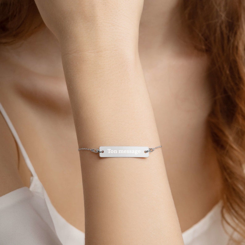 Silver Jewelry Valentine/'s Day Girlfriend Gift Customizable bracelet