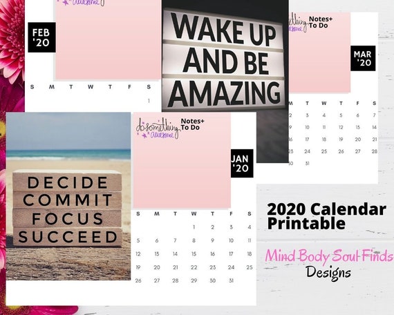 Printable Calendar2020 Calendar Printable Printable Monthly | Etsy