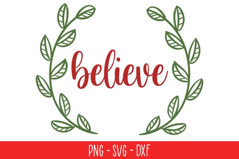 Eps Christmas Vintage SVG Ornament Svg files Believe Wreath Svg -Ornament Svg Png Dxf